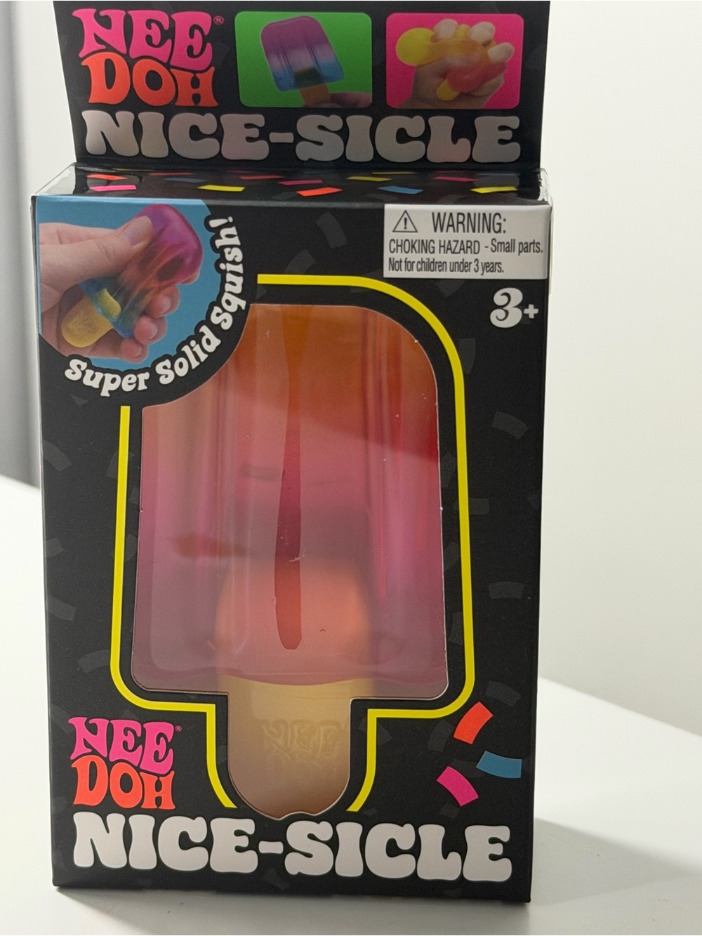 Nice-Sicle Kids Sensory Squishy Toy - Pink & Orange